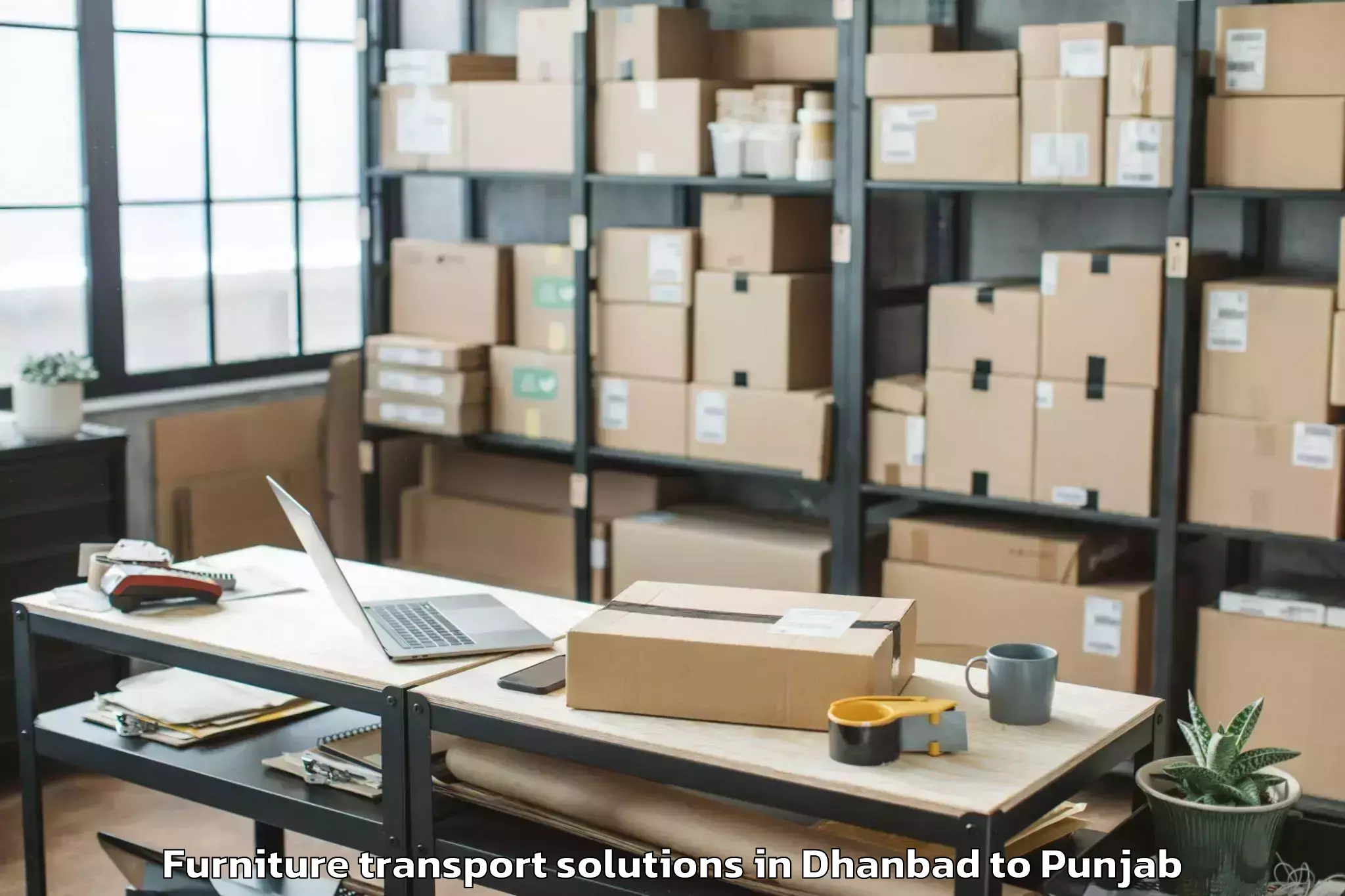 Professional Dhanbad to Darak Furniture Transport Solutions